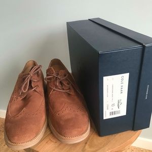 Cole Haan Lunargrand Wing tip Suede Shoes